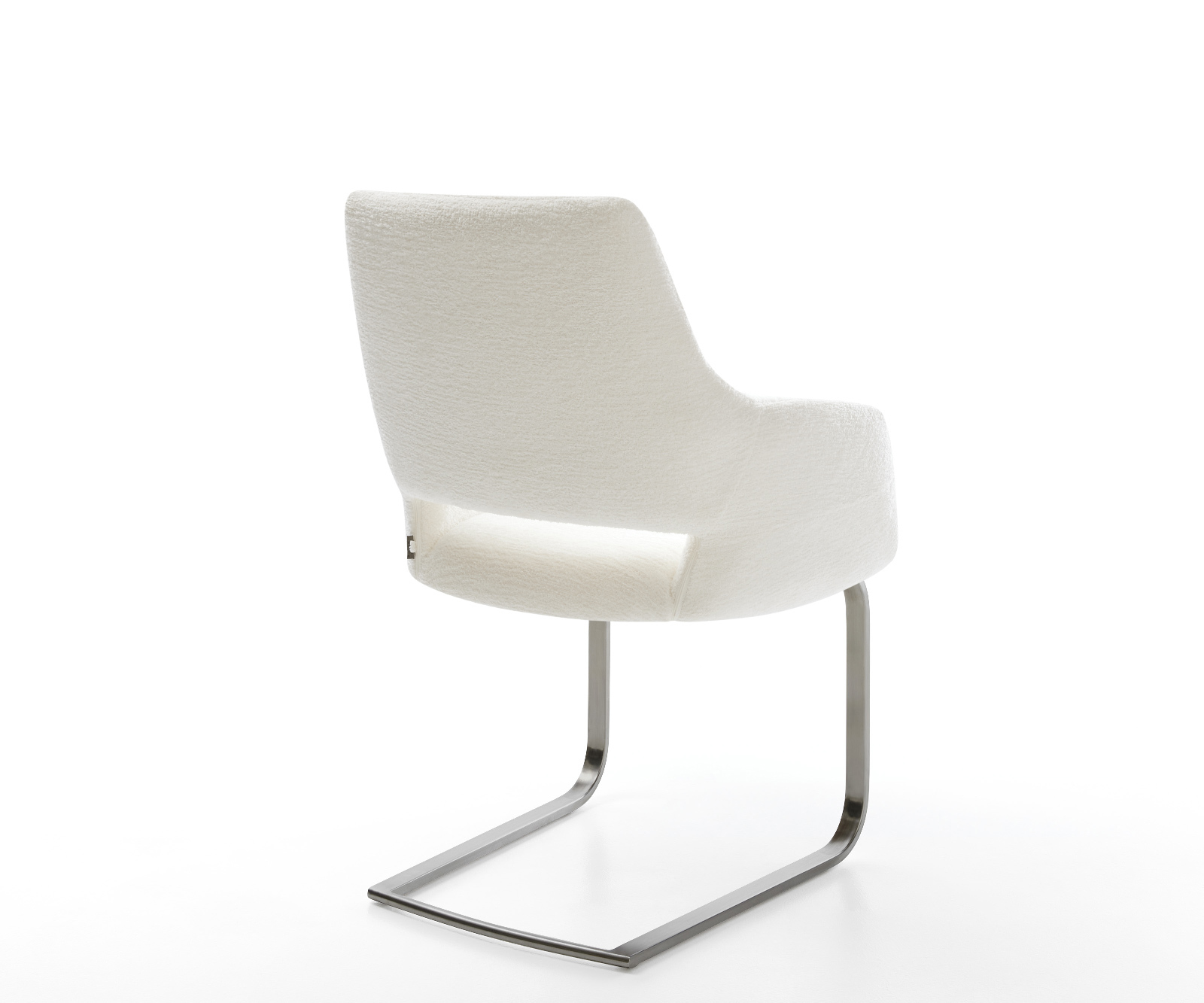 Jídelní židle Yago-Flex s područkami bouclé měkký béžová jídelní židle plochá grafit taštičkové pružiny - Obrázek 5