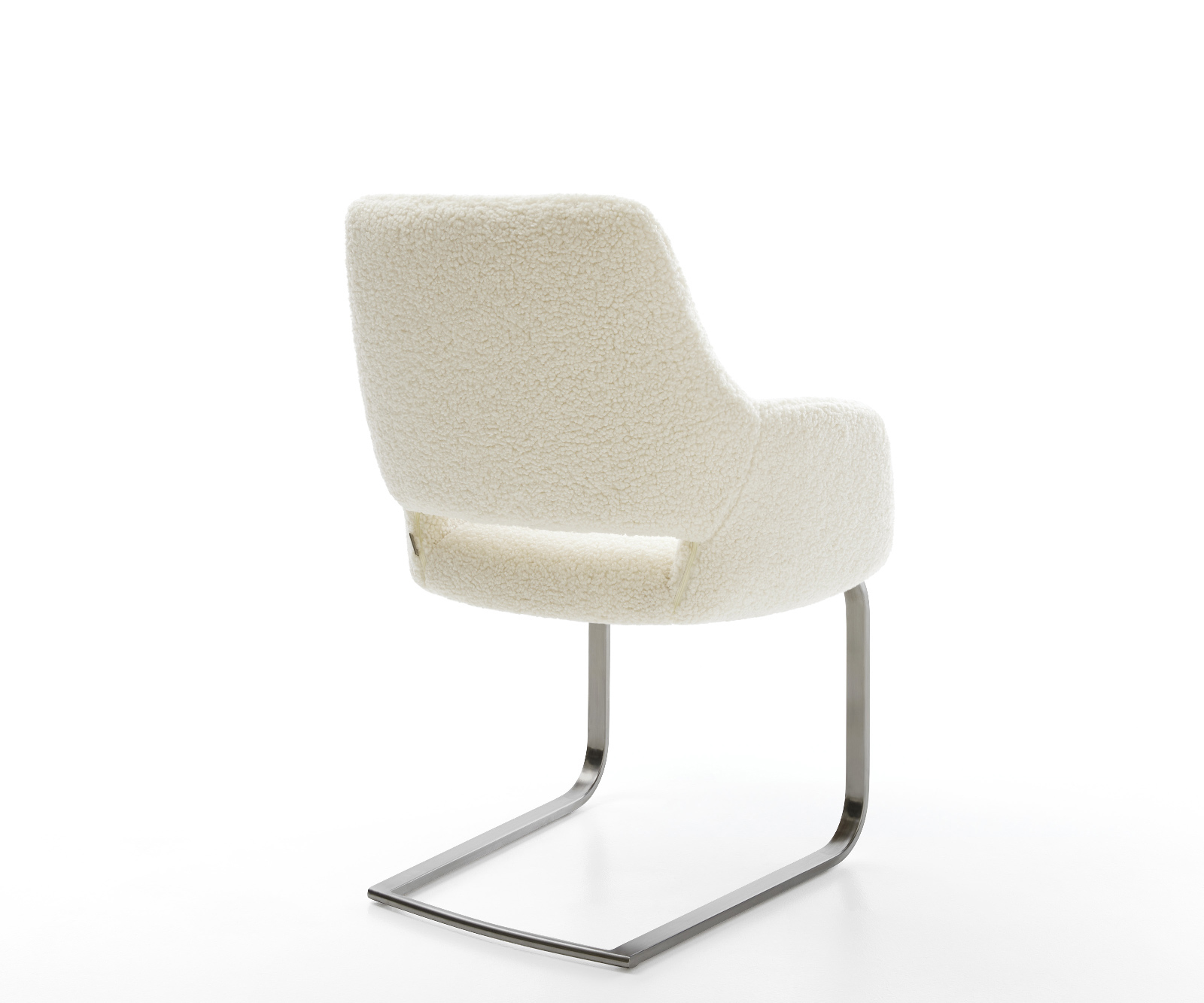 Jídelní židle Yago-Flex s područkami plyšový manšestr béžová jídelní židle plochá antracitová taštičkové pružiny - Obrázek 5