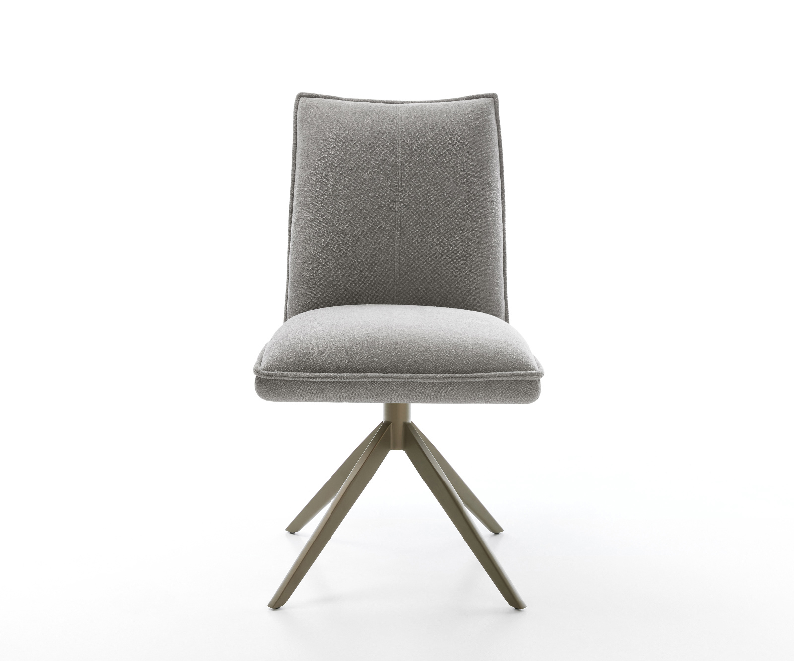 Jídelní židle Lelio-Flex tkanina Měkký šedá křížová podnož široká Titanová barva 360° otočný houpací funkce taštičkové pružiny - Obrázek 2