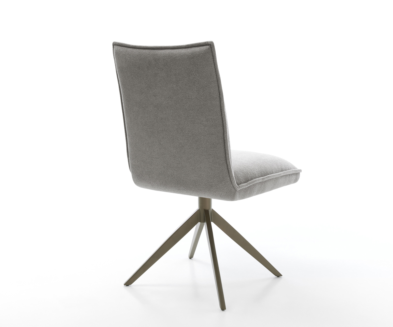 Jídelní židle Lelio-Flex tkanina Měkký šedá křížová podnož široká Titanová barva 360° otočný houpací funkce taštičkové pružiny - Obrázek 5