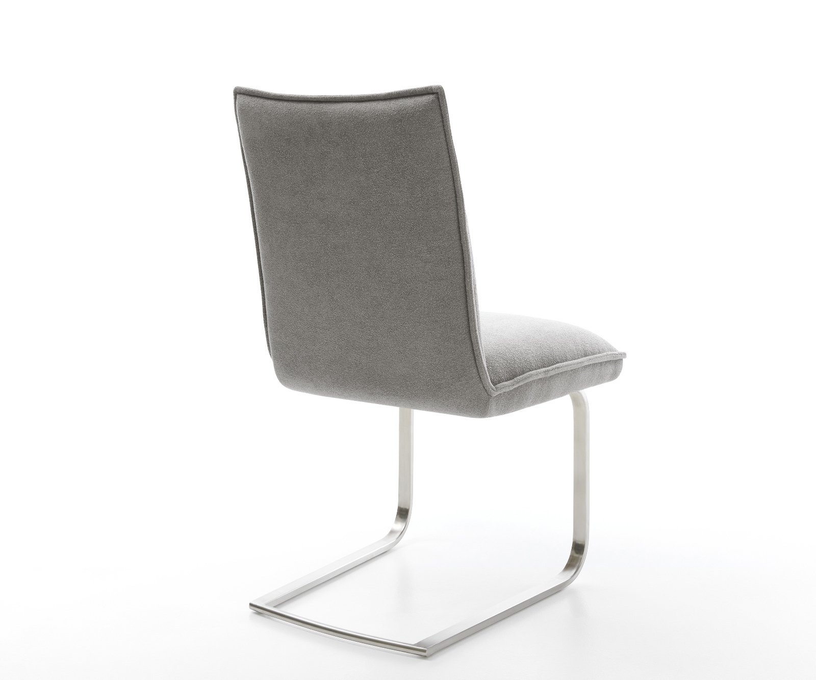 Jídelní židle Lelio-Flex tkanina Měkký šedá jídelní židle plochá nerezová ocel taštičkové pružiny - Obrázek 5
