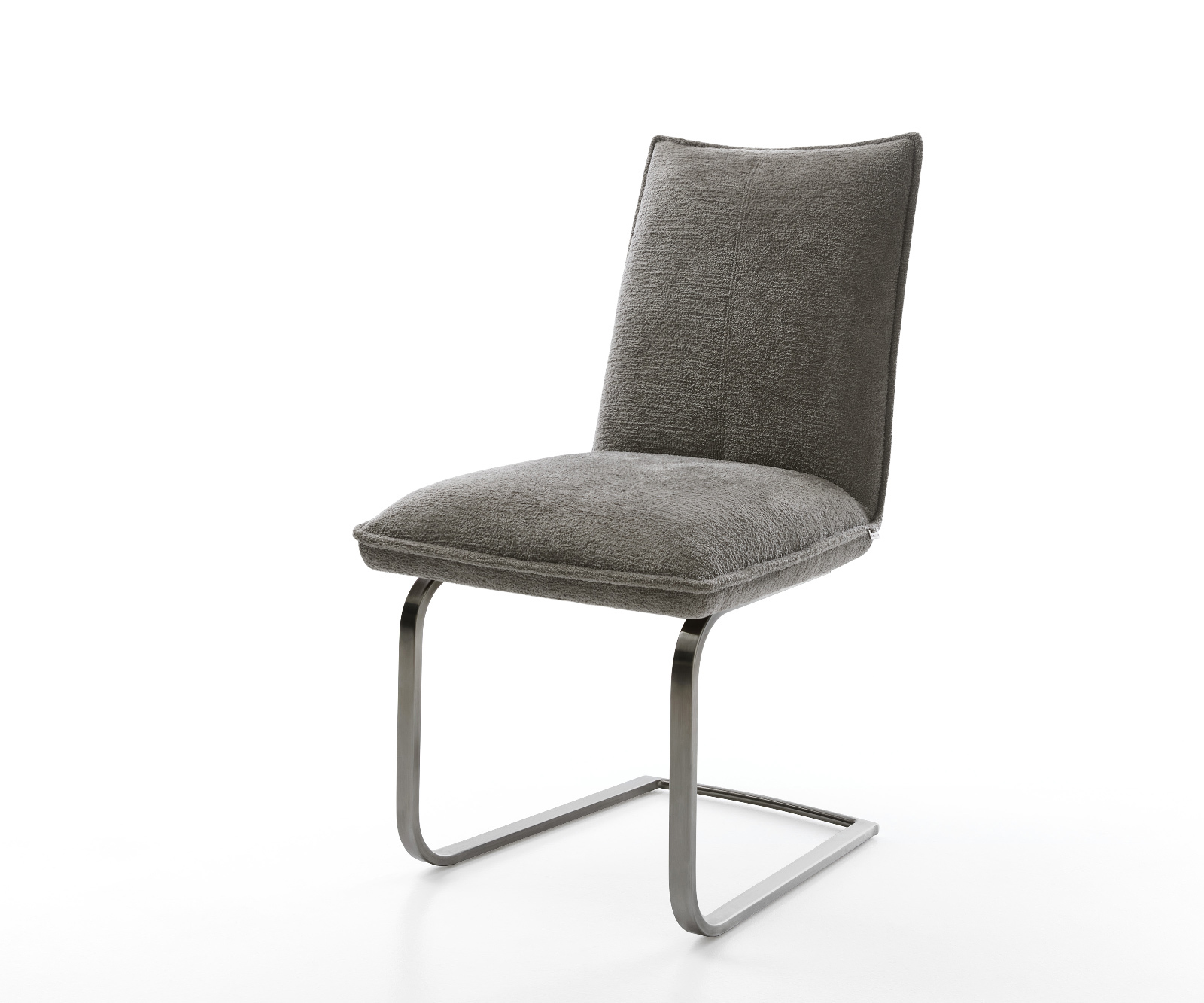 Jídelní židle Lelio-Flex bouclé měkký tmavě béžová jídelní židle plochá grafit taštičkové pružiny