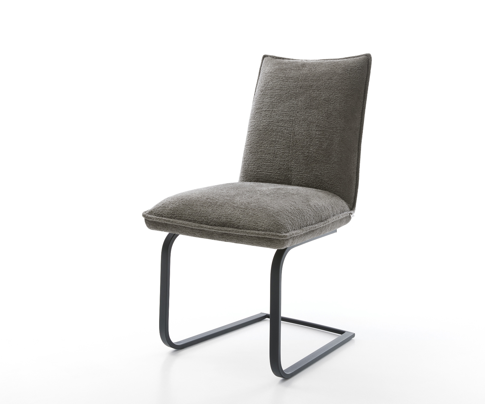 Jídelní židle Lelio-Flex bouclé měkký tmavě béžová jídelní židle plochá černá taštičkové pružiny