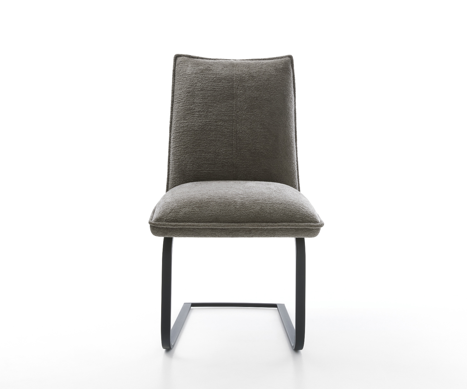 Jídelní židle Lelio-Flex bouclé měkký tmavě béžová jídelní židle plochá černá taštičkové pružiny - Obrázek 2