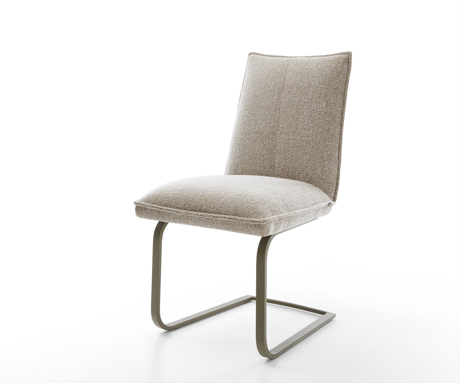 Jídelní židle Lelio-Flex látka Měkký béžová jídelní židle plochá Titanová barva taštičkové pružiny