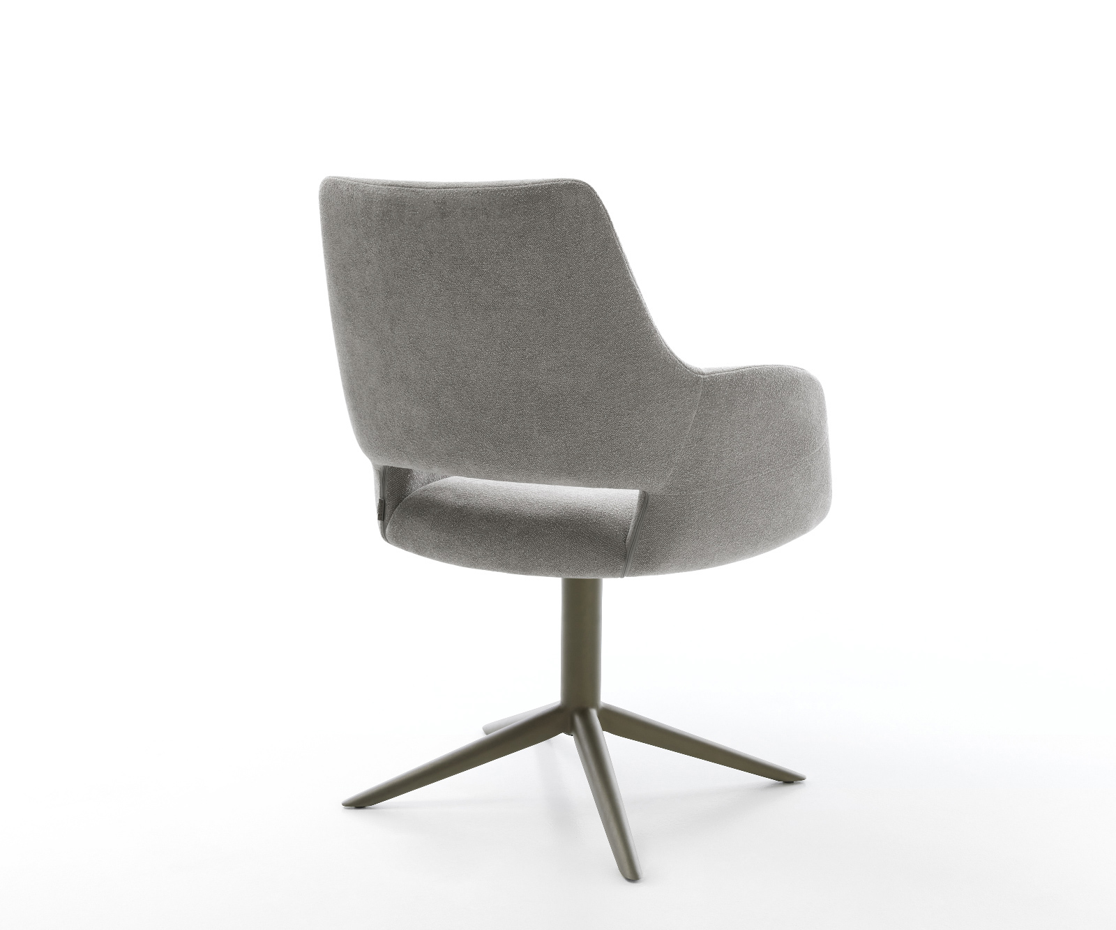 Jídelní židle Yago-Flex s područkami potahová látka Měkký šedá křížová podnož Titanová barva 360° otočný houpací funkce taštičkové pružiny - Obrázek 5