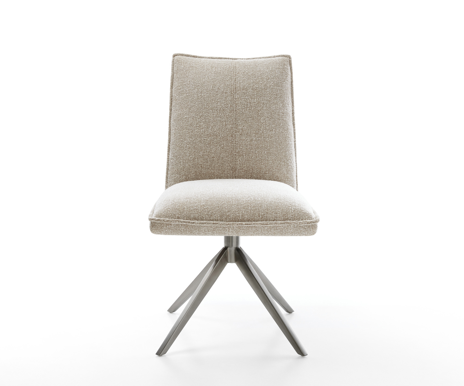 Jídelní židle Lelio-Flex látka Měkký béžová křížová podnož široká grafitová 360° otočný houpací funkce taštičkové pružiny - Obrázek 2