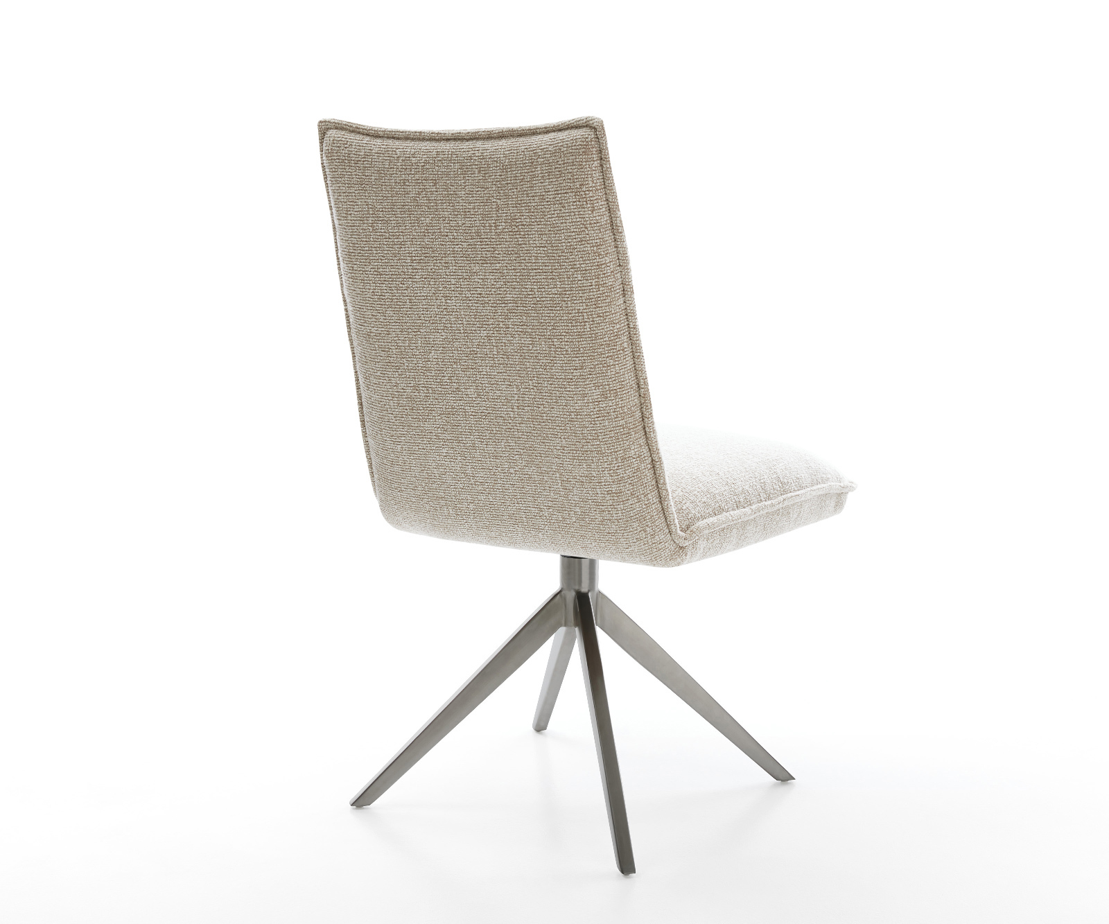 Jídelní židle Lelio-Flex látka Měkký béžová křížová podnož široká grafitová 360° otočný houpací funkce taštičkové pružiny - Obrázek 5