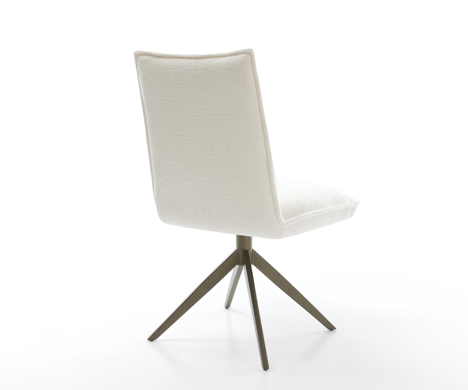 Jídelní židle Lelio-Flex bouclé měkký béžová křížová podnož široká titanová barva 360° otočný houpací funkce taštičkové pružiny - Obrázek 5