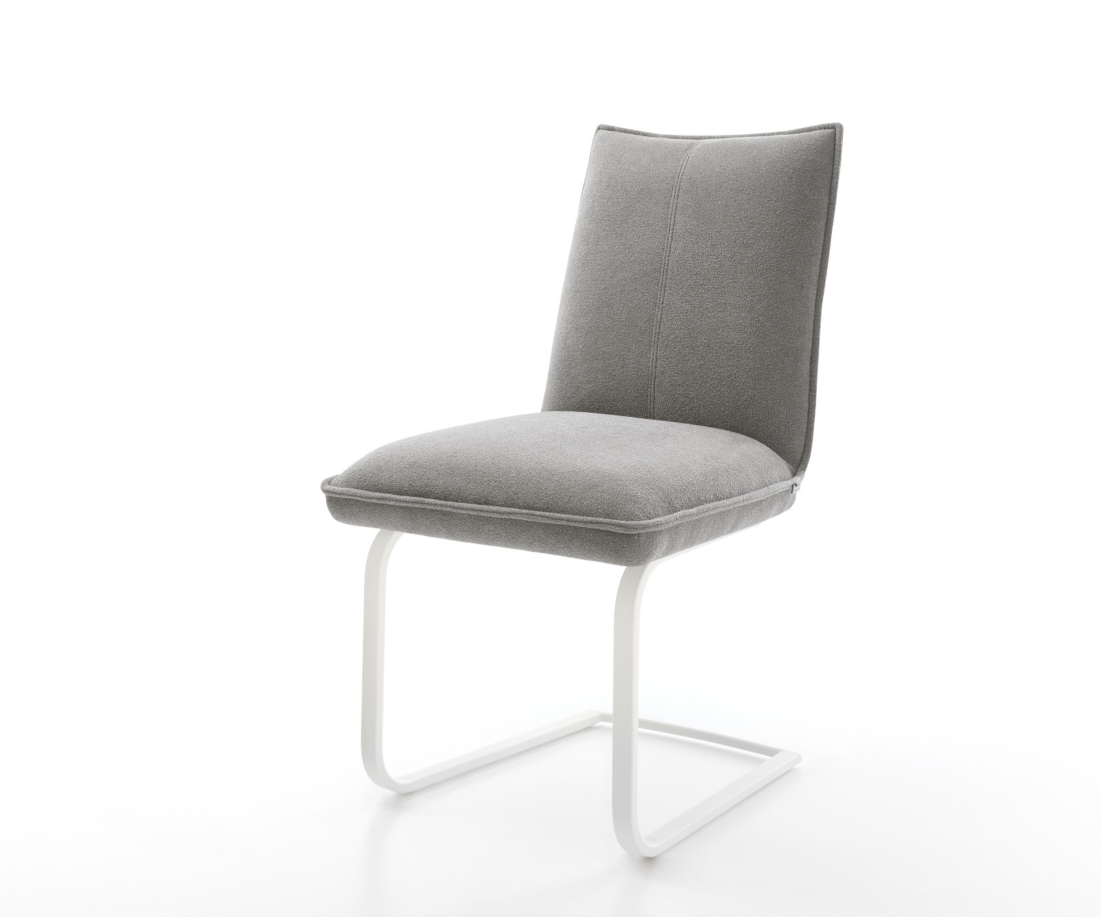 Jídelní židle Lelio-Flex strukturovaná látka Měkký šedá jídelní židle plochá bílá taštičkové pružiny