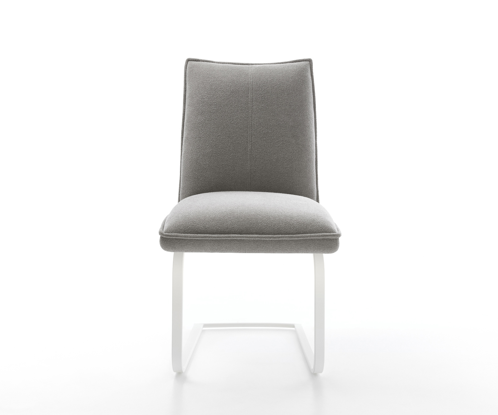 Jídelní židle Lelio-Flex strukturovaná látka Měkký šedá jídelní židle plochá bílá taštičkové pružiny - Obrázek 2
