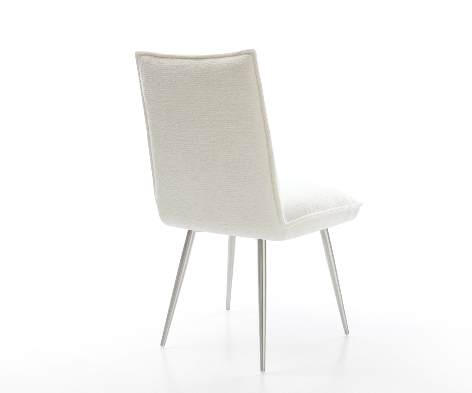 Jídelní židle Lelio-Flex bouclé měkký béžová 4-nohá zúžená nerezová ocel taštičkové pružiny - Obrázek 5