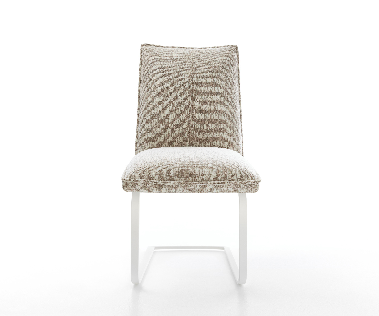 Jídelní židle Lelio-Flex látka Měkký béžová jídelní židle plochá bílá taštičkové pružiny - Obrázek 2