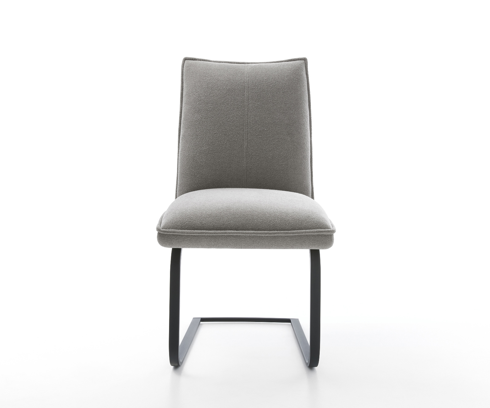 Jídelní židle Lelio-Flex strukturovaná látka Měkký šedá jídelní židle plochá černá taštičkové pružiny - Obrázek 2
