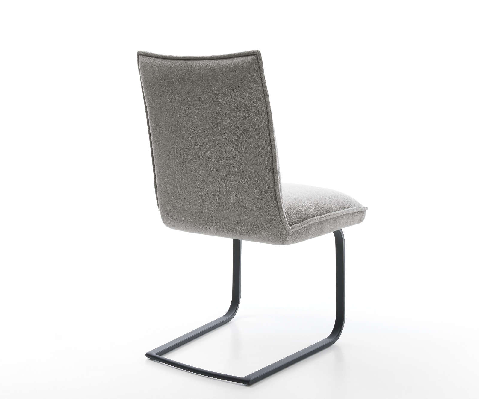 Jídelní židle Lelio-Flex strukturovaná látka Měkký šedá jídelní židle plochá černá taštičkové pružiny - Obrázek 5