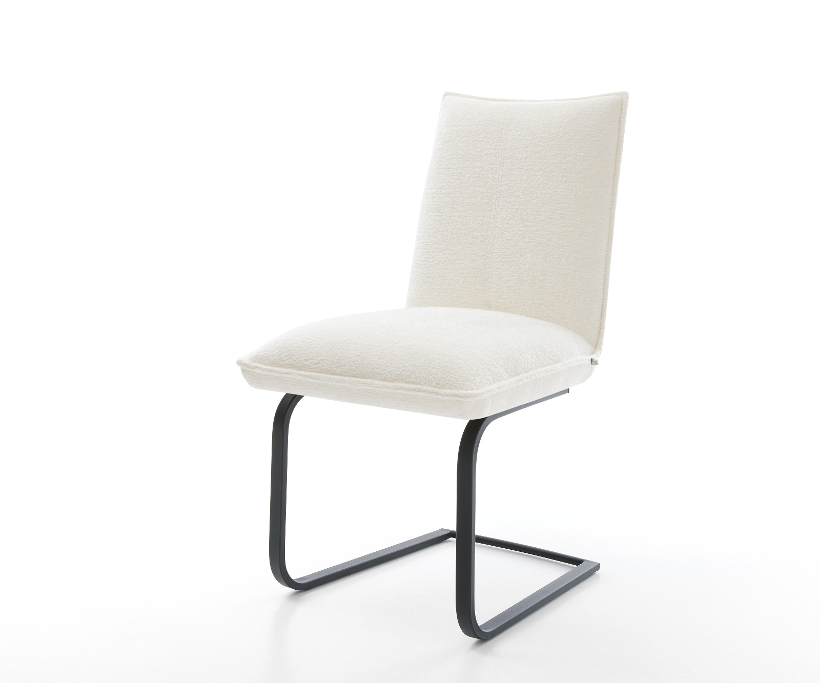 Jídelní židle Lelio-Flex bouclé měkký béžová jídelní židle plochá černá taštičkové pružiny