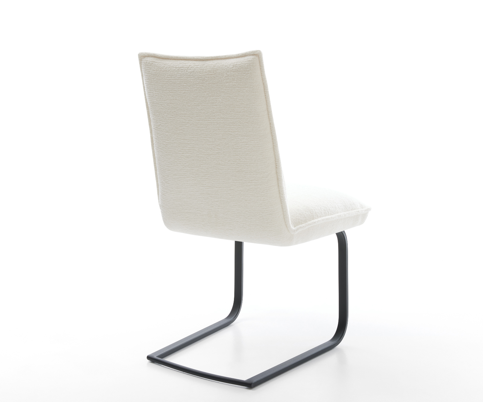 Jídelní židle Lelio-Flex bouclé měkký béžová jídelní židle plochá černá taštičkové pružiny - Obrázek 5