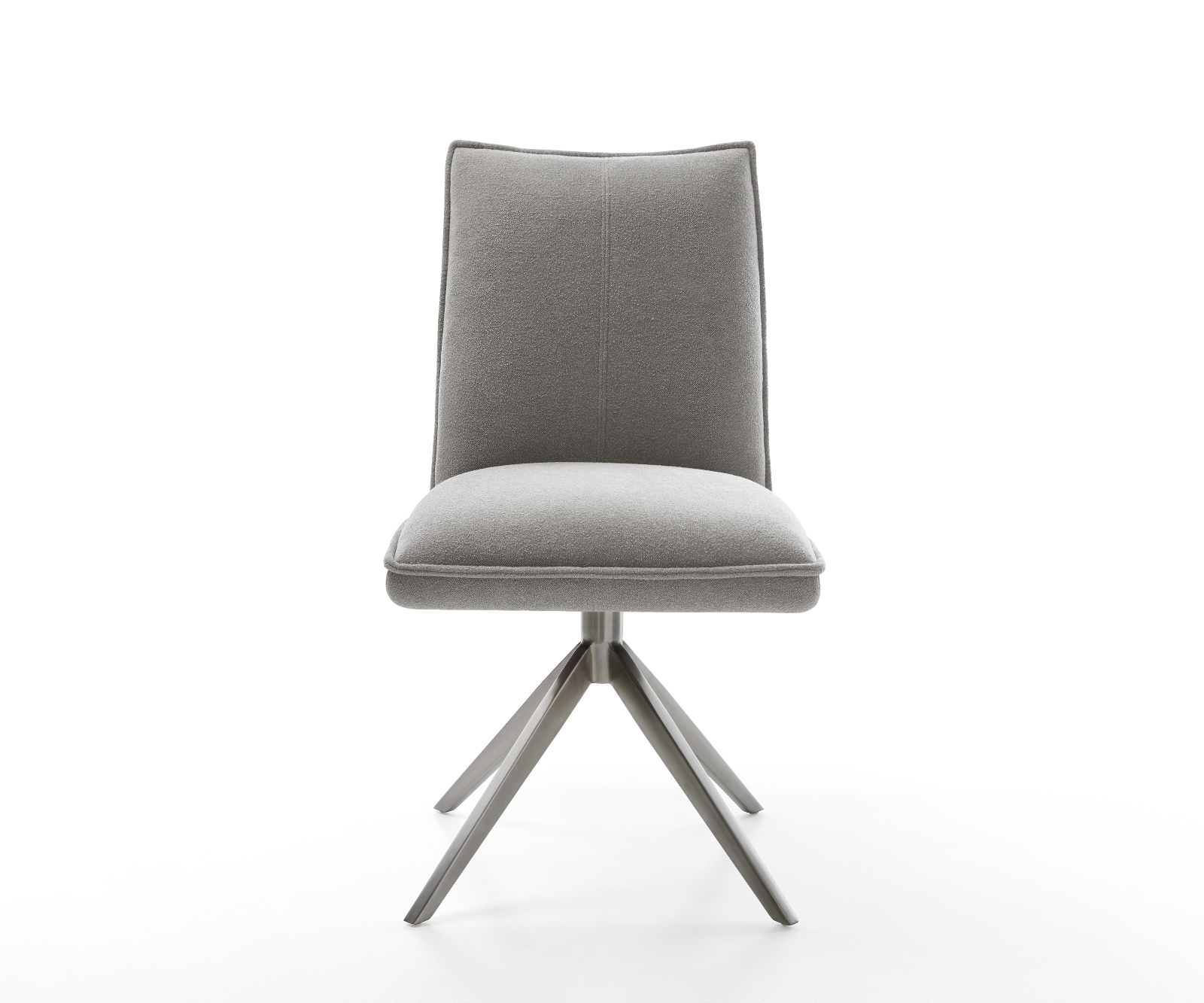 Jídelní židle Lelio-Flex látka Měkký šedá křížová podnož široká grafitová 360° otočný houpací funkce taštičkové pružiny - Obrázek 2