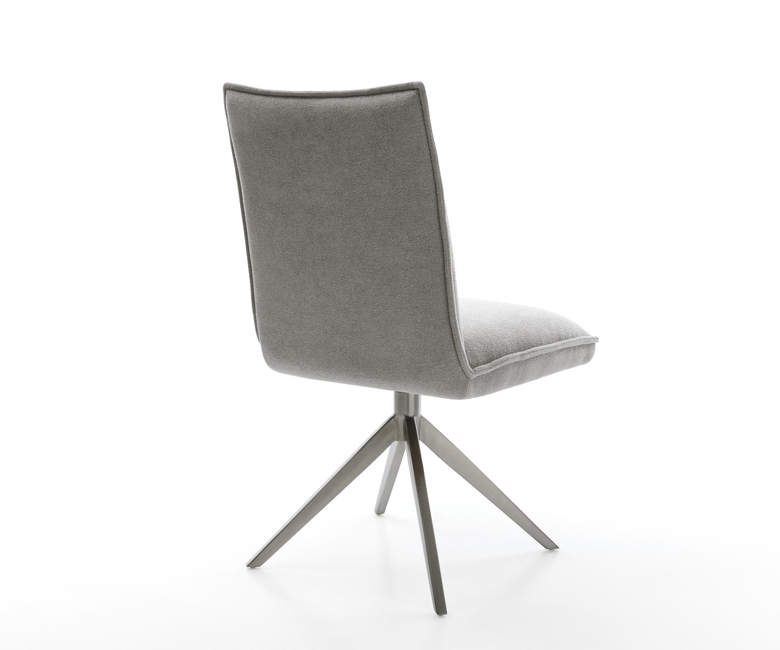 Jídelní židle Lelio-Flex látka Měkký šedá křížová podnož široká grafitová 360° otočný houpací funkce taštičkové pružiny - Obrázek 5