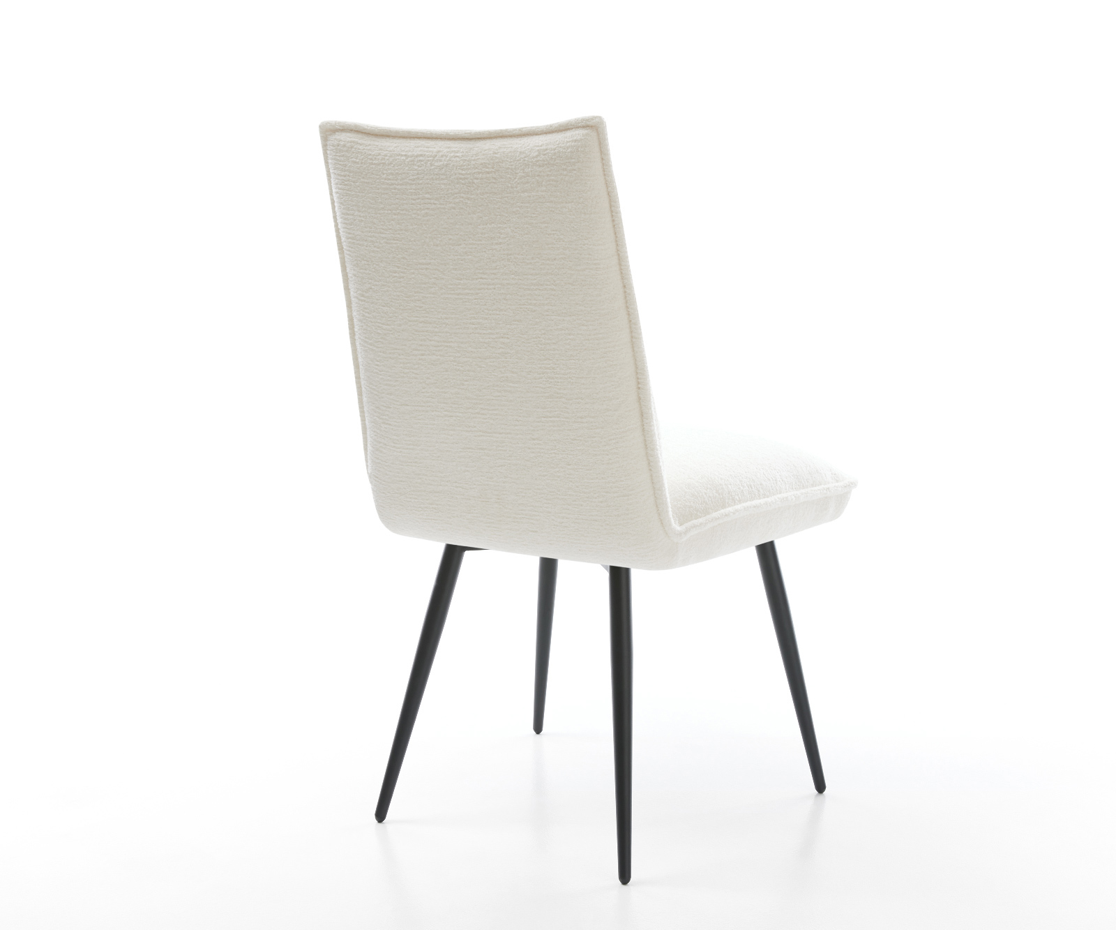 Jídelní židle Lelio-Flex bouclé měkký béžová 4-nohá zúžená černá taštičkové pružiny - Obrázek 5