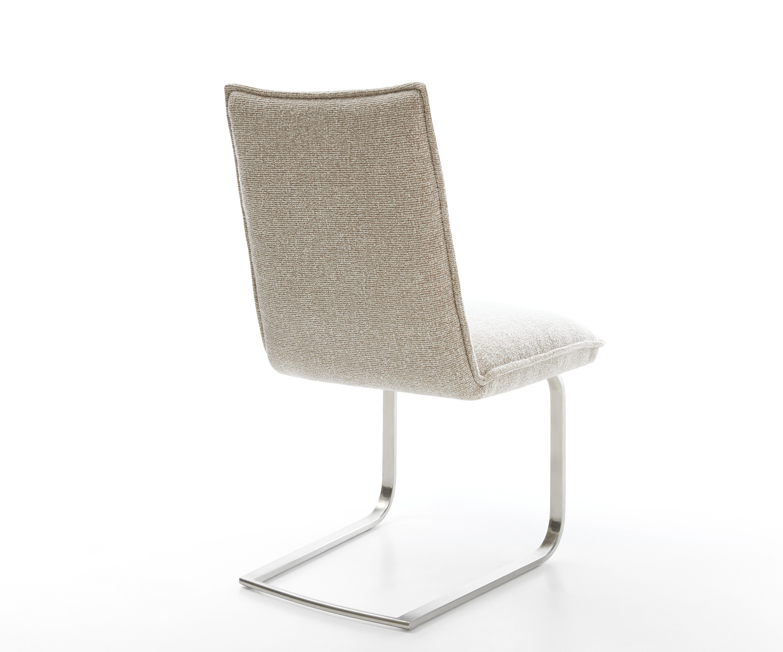 Jídelní židle Lelio-Flex látka Měkký béžová jídelní židle plochý nerezová ocel taštičkové pružiny - Obrázek 5