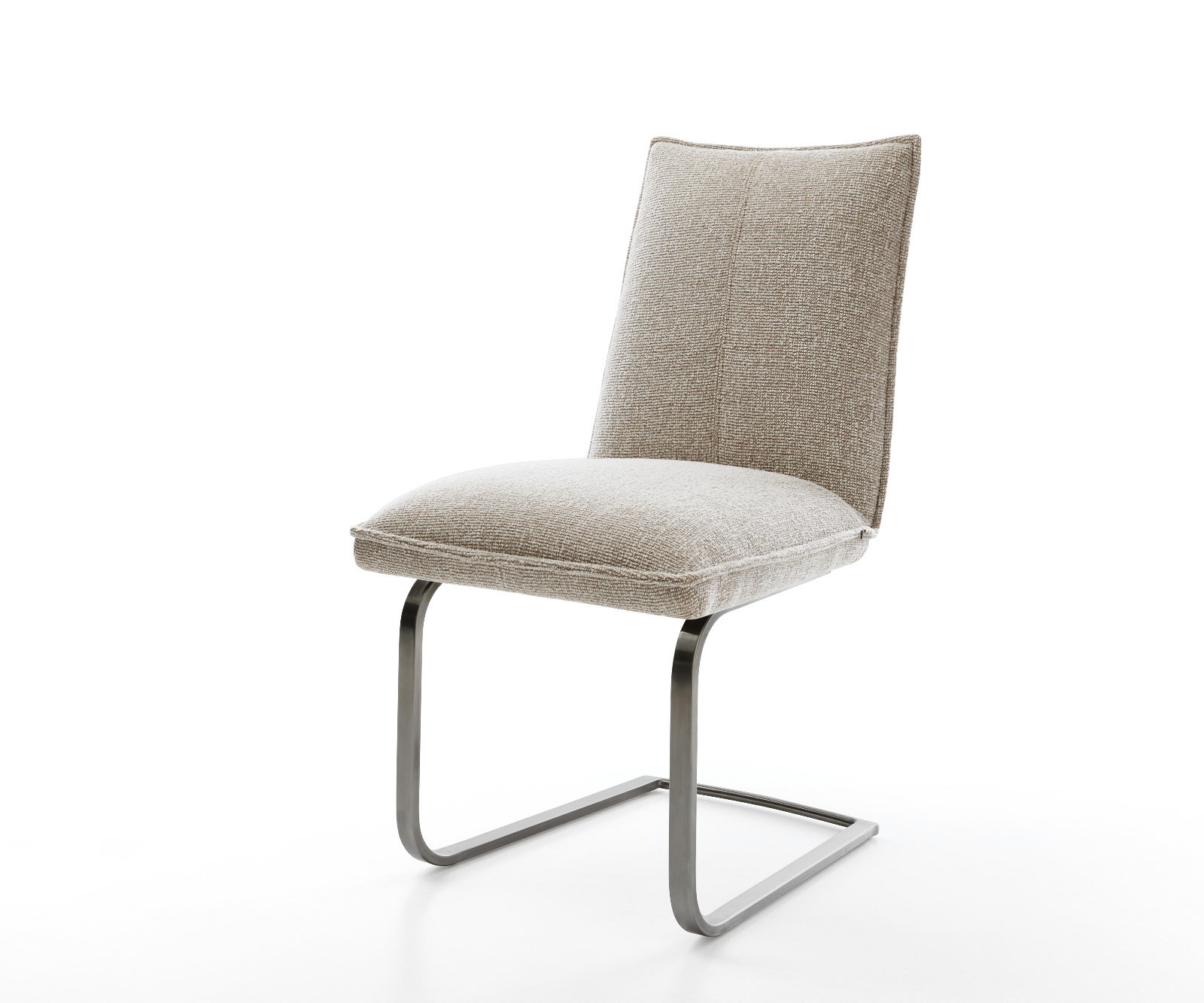 Jídelní židle Lelio-Flex tkanina Měkký béžová jídelní židle plochá grafit taštičkové pružiny