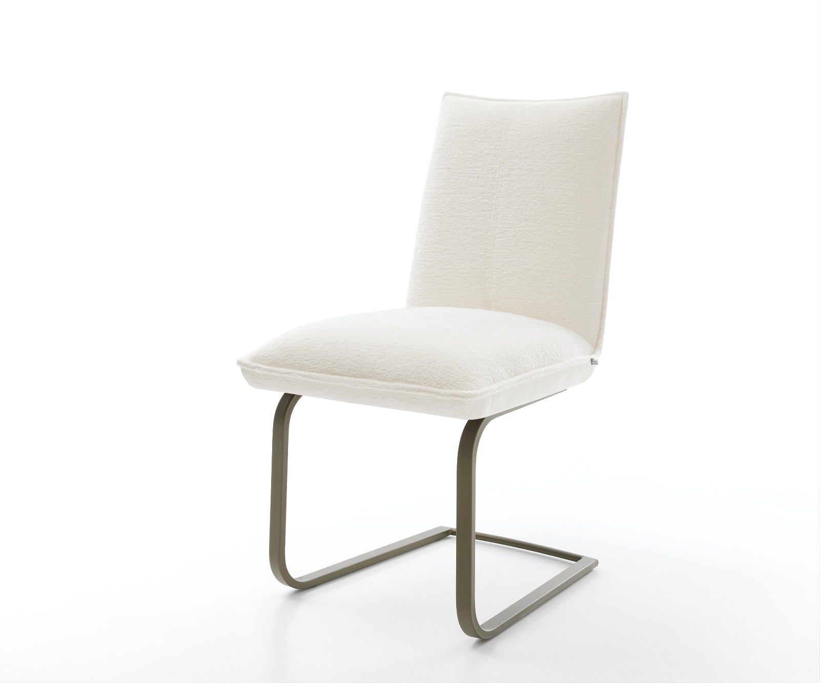 Jídelní židle Lelio-Flex bouclé měkký béžová jídelní židle plochá titanová barva taštičkové pružiny