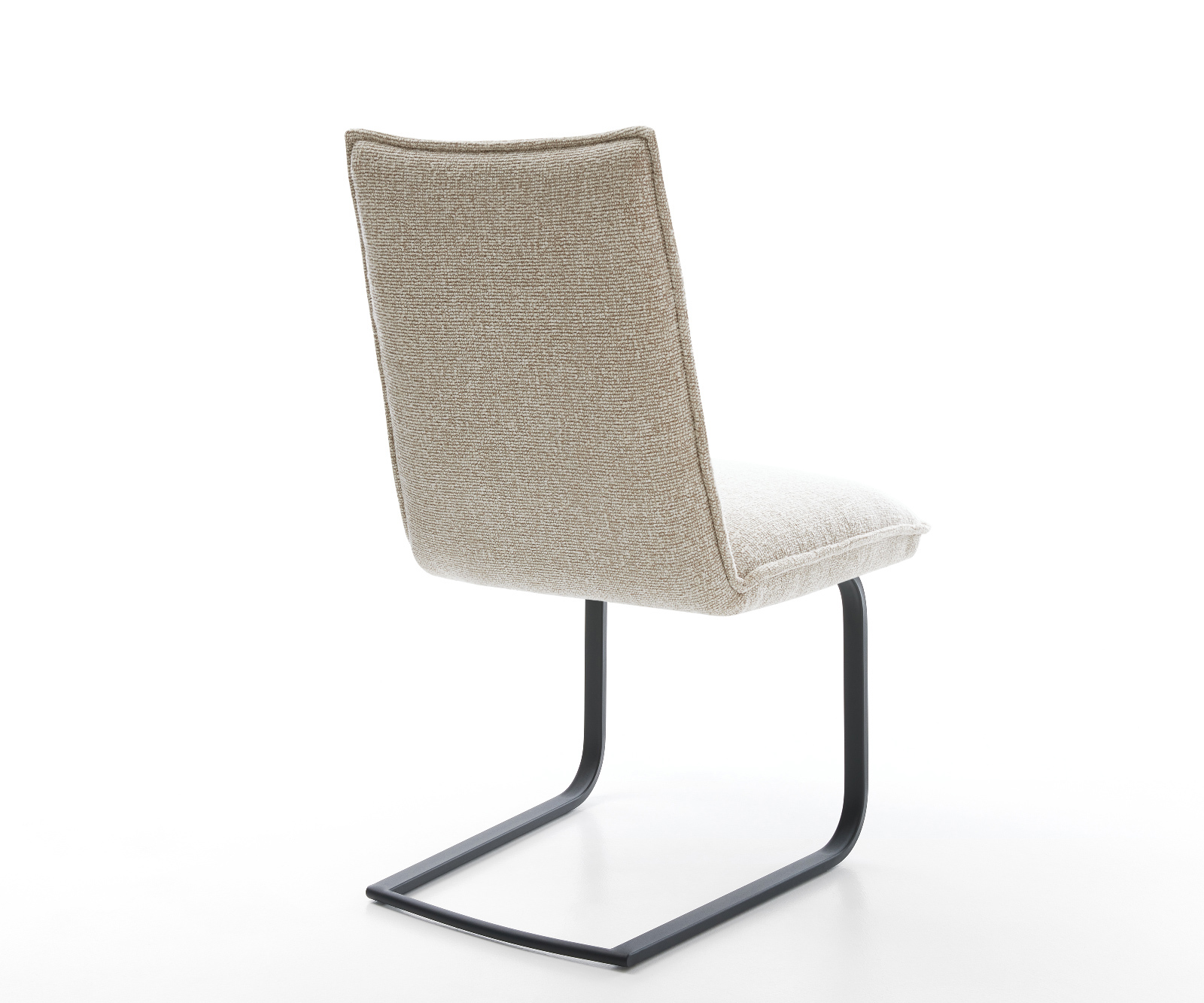 Jídelní židle Lelio-Flex látka Měkký béžová jídelní židle plochá černá taštičkové pružiny - Obrázek 5