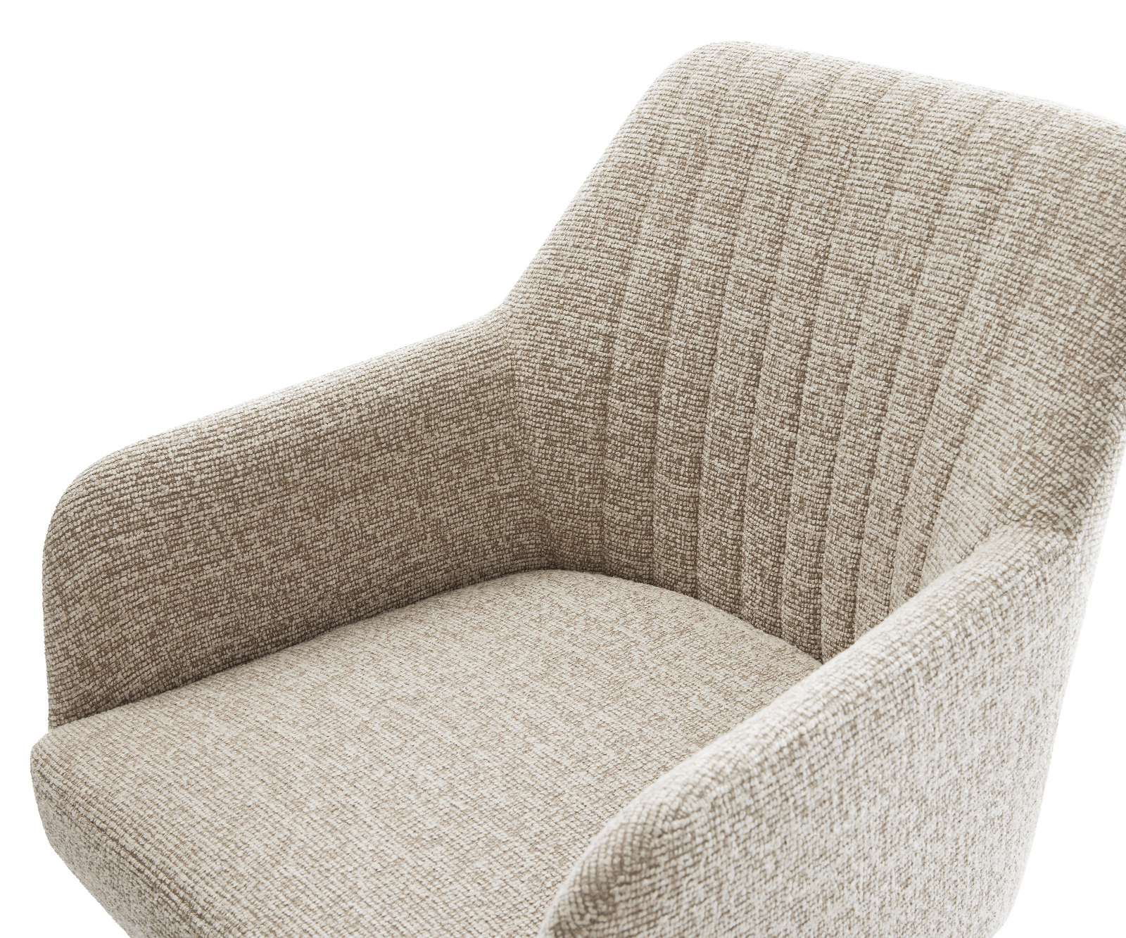 Jídelní židle Greg-Flex tkanina Měkký béžová tenká podnož černá taštičkové pružiny - Obrázek 4