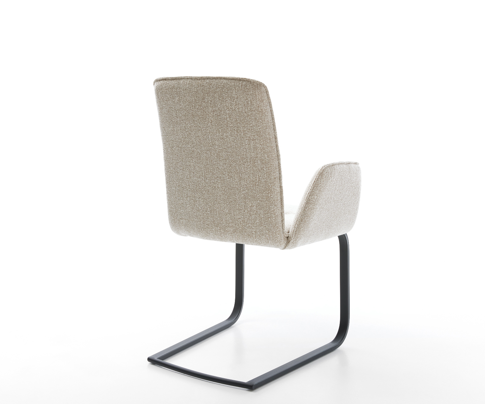 Jídelní židle Vinja-Flex látka Měkký béžová jídelní židle plochá černá - Obrázek 5