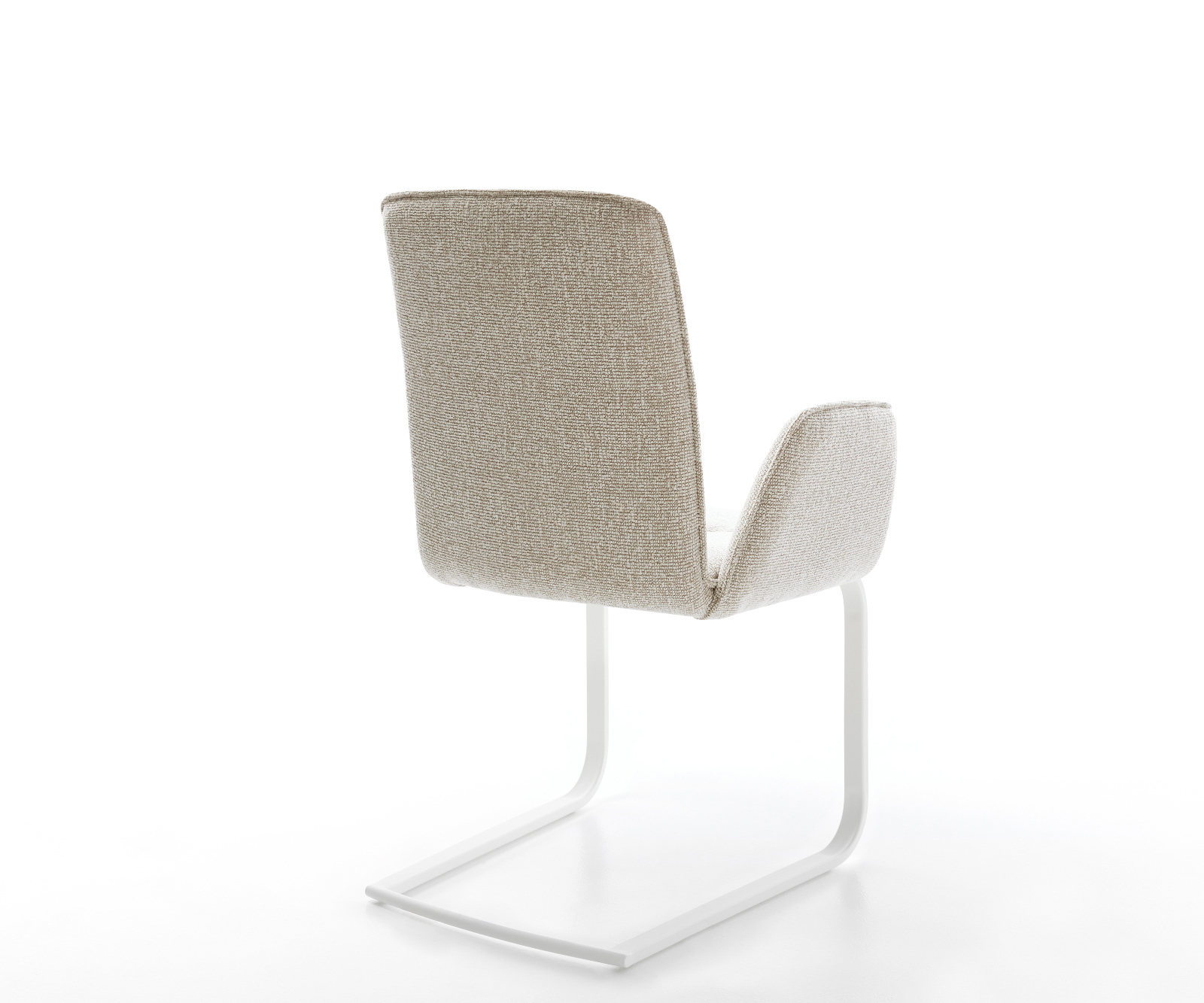 Jídelní židle Vinja-Flex látka Měkký béžová jídelní židle plochá bílá - Obrázek 5