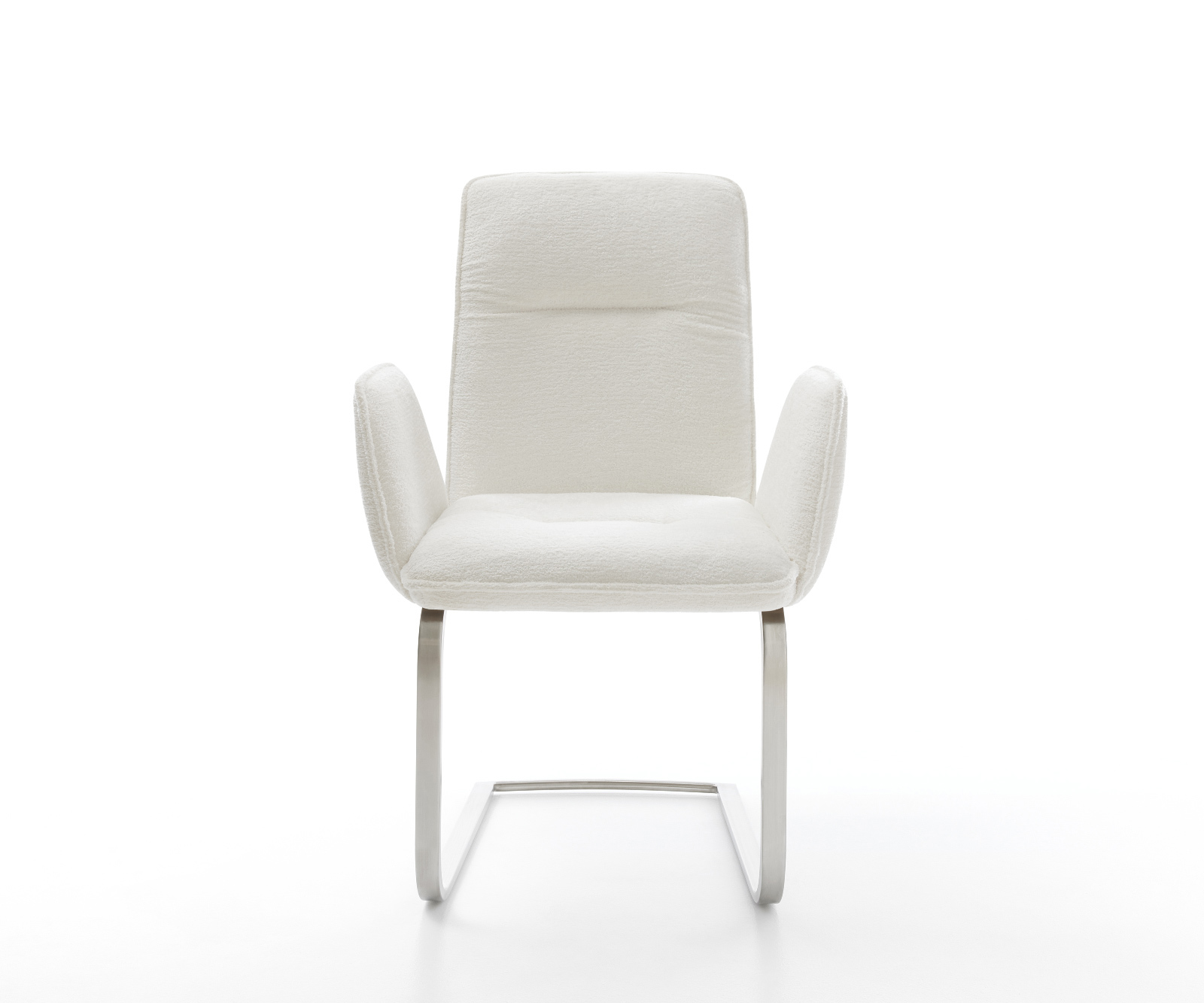 Jídelní židle Vinja-Flex bouclé měkký béžová jídelní židle plochý nerezová ocel - Obrázek 2