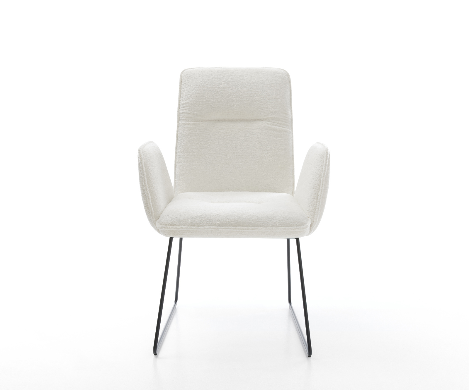 Jídelní židle Vinja-Flex bouclé měkký béžová tenká podnož černá - Obrázek 2