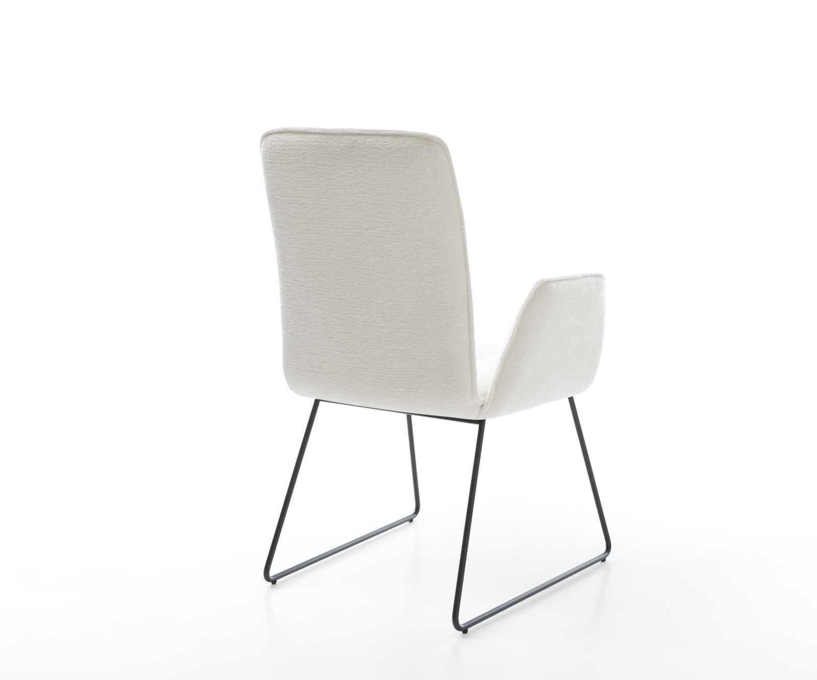 Jídelní židle Vinja-Flex bouclé měkký béžová tenká podnož černá - Obrázek 5