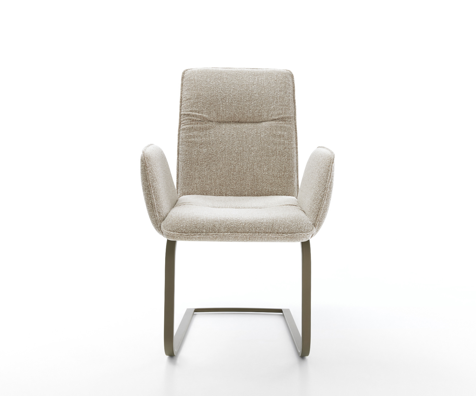 Jídelní židle Vinja-Flex látka Měkký béžová jídelní židle plochý Titanová barva - Obrázek 2