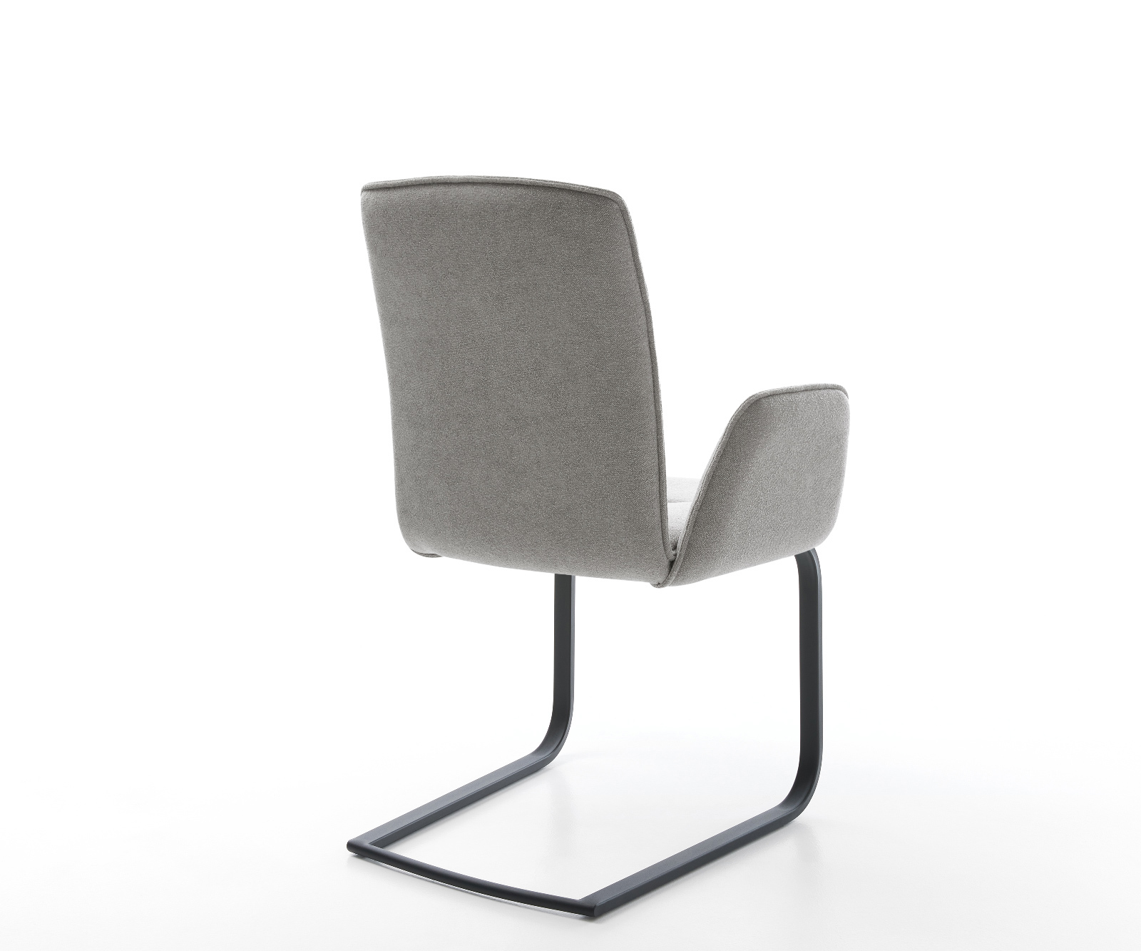 Jídelní židle Vinja-Flex strukturovaná látka Měkký šedá jídelní židle plochá černá - Obrázek 5