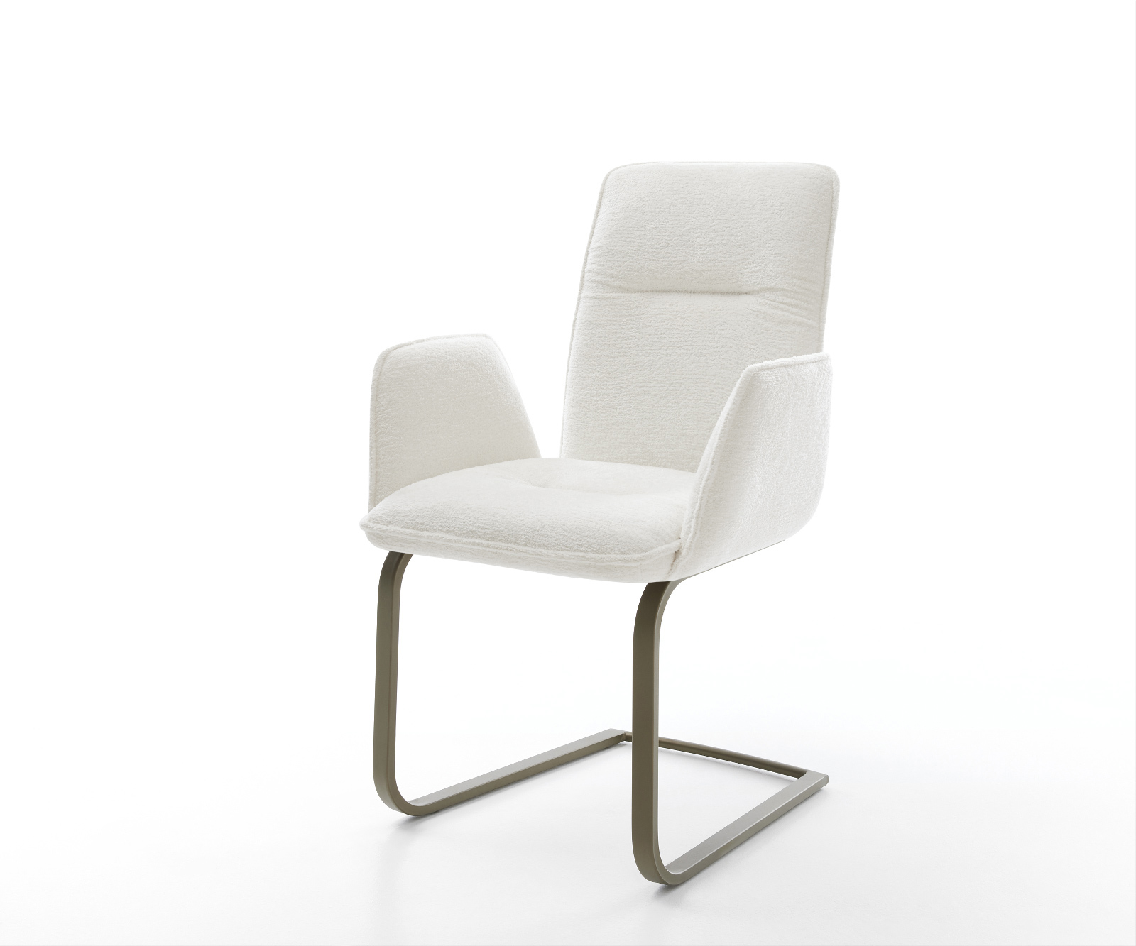 Jídelní židle Vinja-Flex bouclé měkký béžová jídelní židle plochý titanová barva