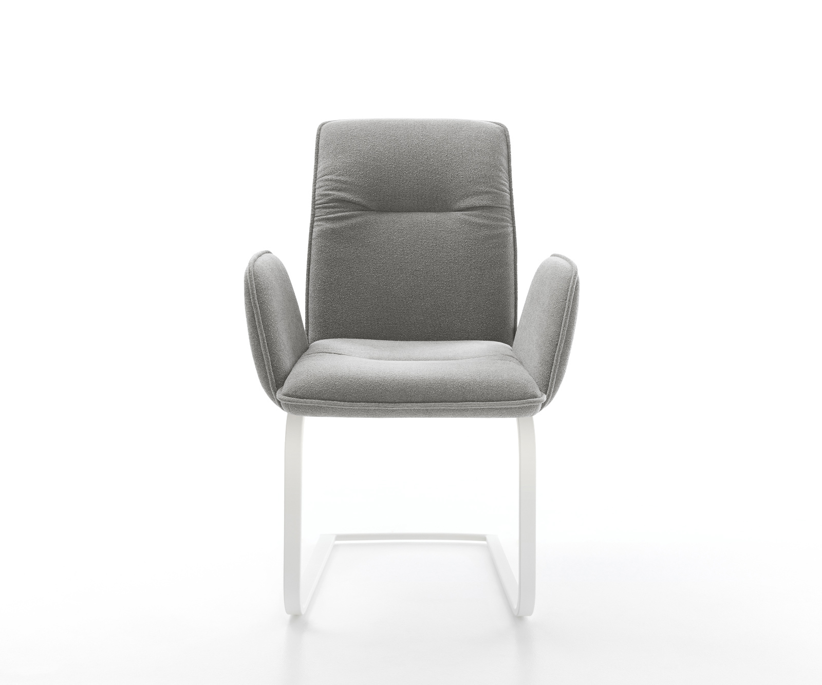 Jídelní židle Vinja-Flex tkanina Měkký šedá jídelní židle plochá bílá - Obrázek 2