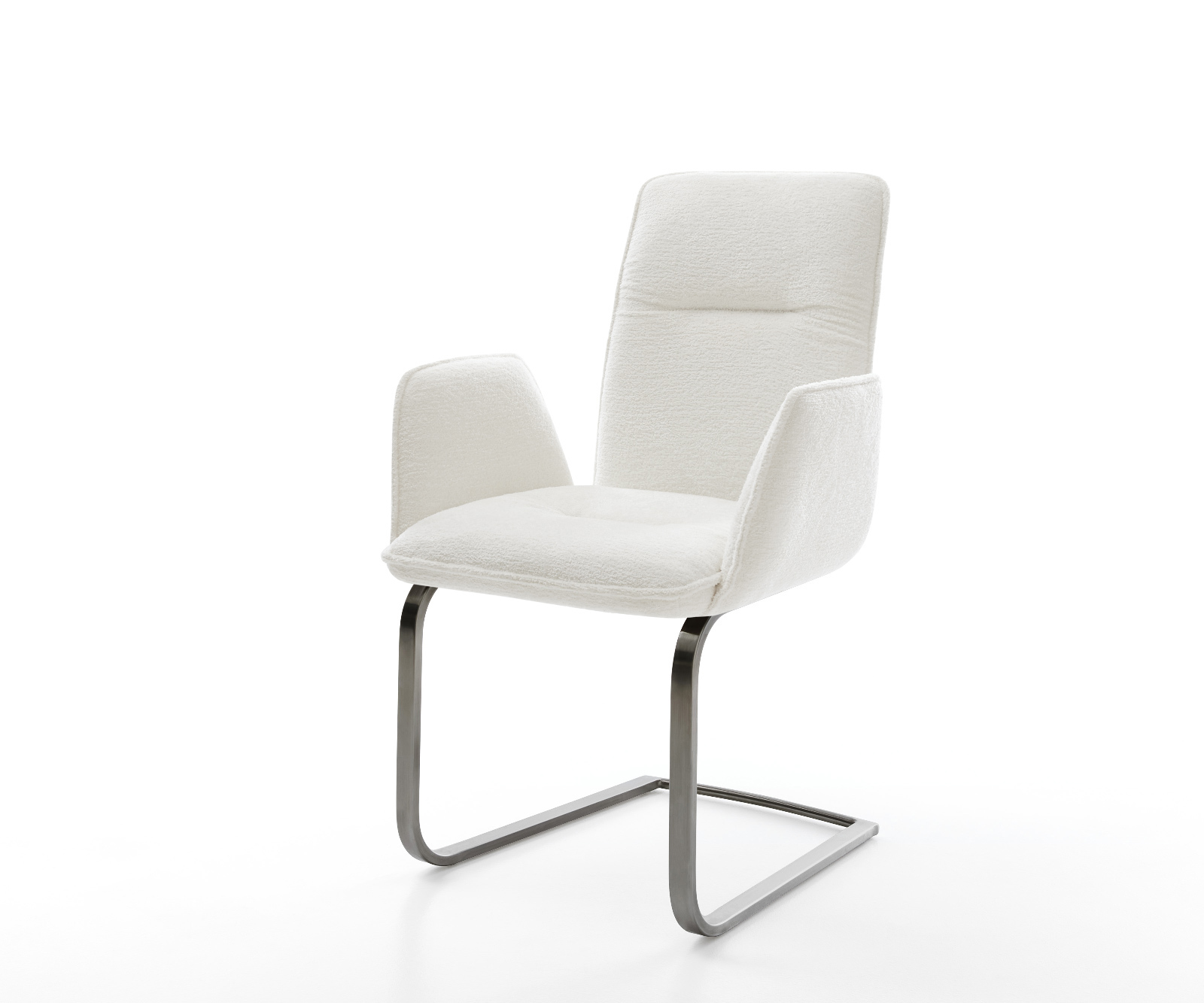 Jídelní židle Vinja-Flex bouclé měkký béžová jídelní židle plochá grafitová