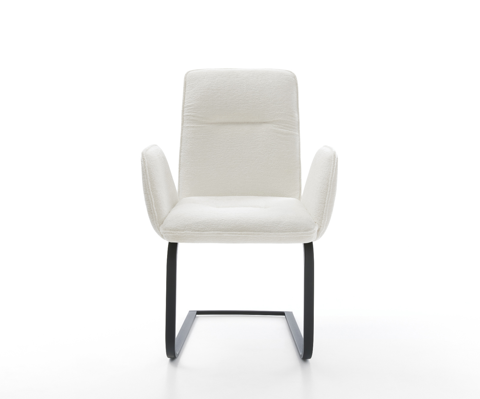 Jídelní židle Vinja-Flex bouclé měkký béžová jídelní židle plochá černá - Obrázek 2