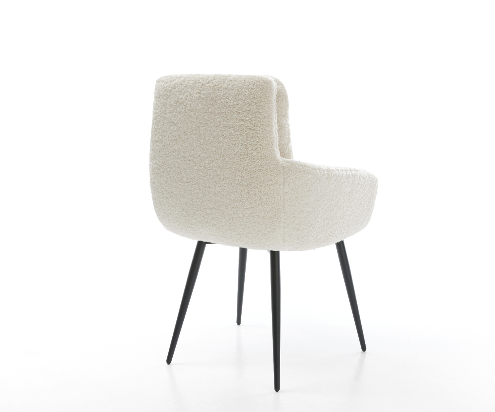 Jídelní židle Abelia-Flex s područkami plyšový manšestr béžová 4-nohá zúžená černá - Obrázek 5