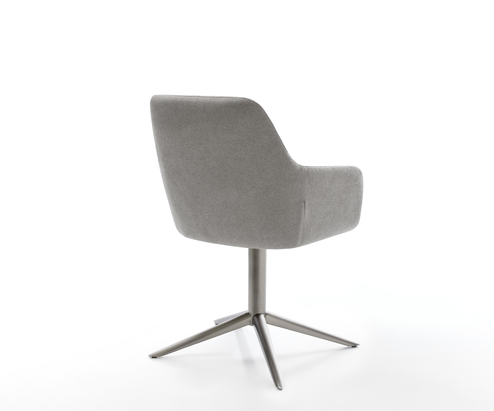 Jídelní židle Pejo-Flex strukturovaná látka Měkký šedá křížová podnož grafit 360° otočný houpací funkce taštičkové pružiny - Obrázek 5