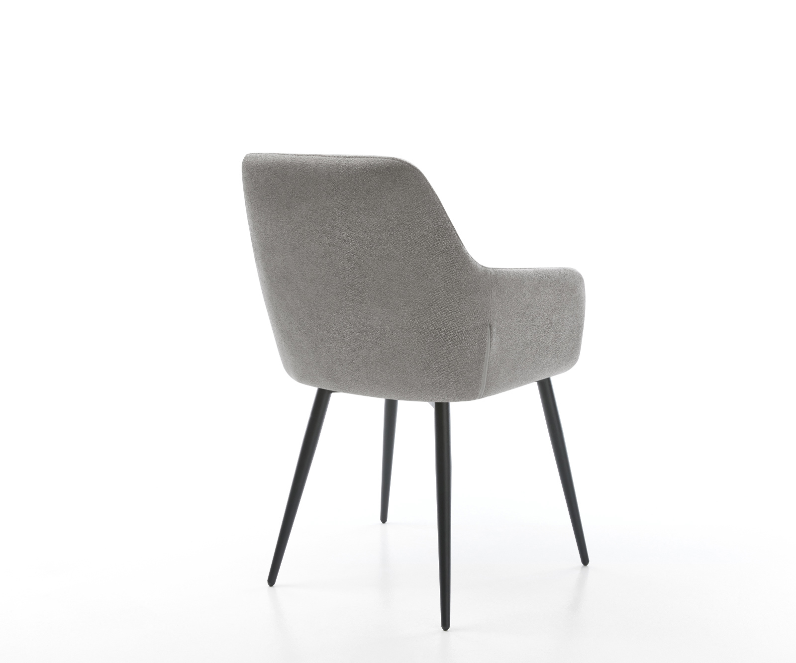 Jídelní židle Pejo-Flex strukturovaná látka Měkký šedá 4-nohá zúžená černá taštičkové pružiny - Obrázek 5