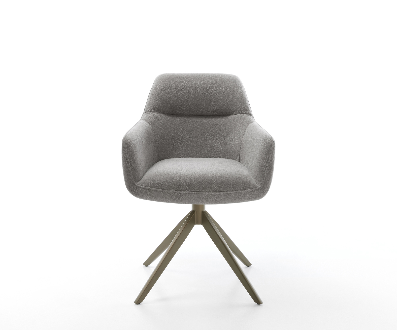 Jídelní židle Pejo-Flex strukturovaná látka Měkký šedá křížová podnož široká Titanová barva 360° otočný houpací funkce taštičkové pružiny - Obrázek 2