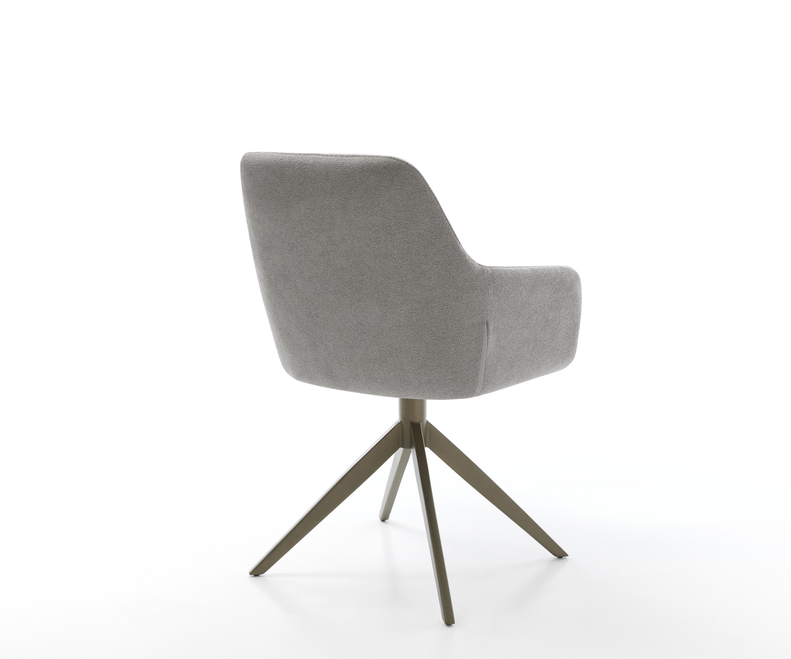 Jídelní židle Pejo-Flex strukturovaná látka Měkký šedá křížová podnož široká Titanová barva 360° otočný houpací funkce taštičkové pružiny - Obrázek 5