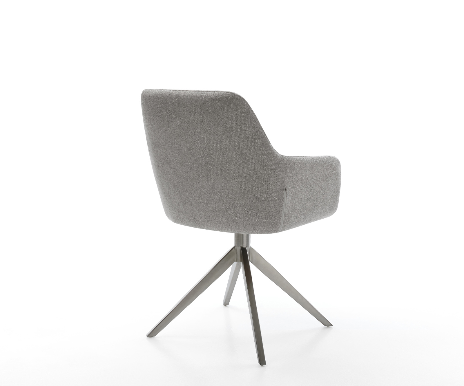 Jídelní židle Pejo-Flex strukturovaná látka Měkký šedá křížová podnož široká grafitová 360° otočný houpací funkce taštičkové pružiny - Obrázek 5