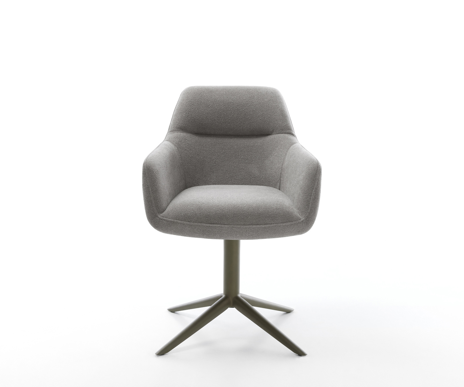 Jídelní židle Pejo-Flex tkanina Měkký šedá křížová podnož Titanová barva 360° otočný houpací funkce taštičkové pružiny - Obrázek 2