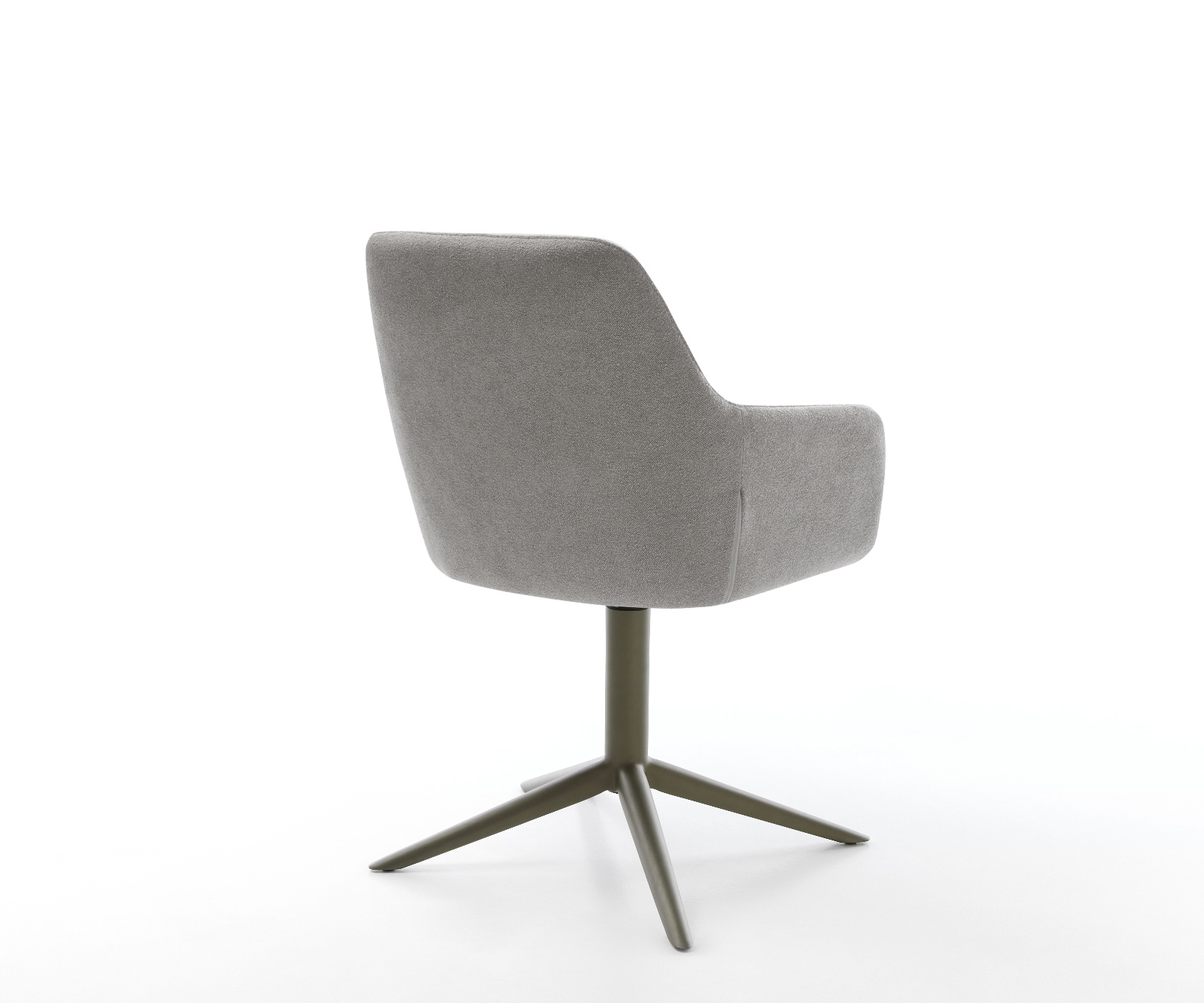 Jídelní židle Pejo-Flex tkanina Měkký šedá křížová podnož Titanová barva 360° otočný houpací funkce taštičkové pružiny - Obrázek 5