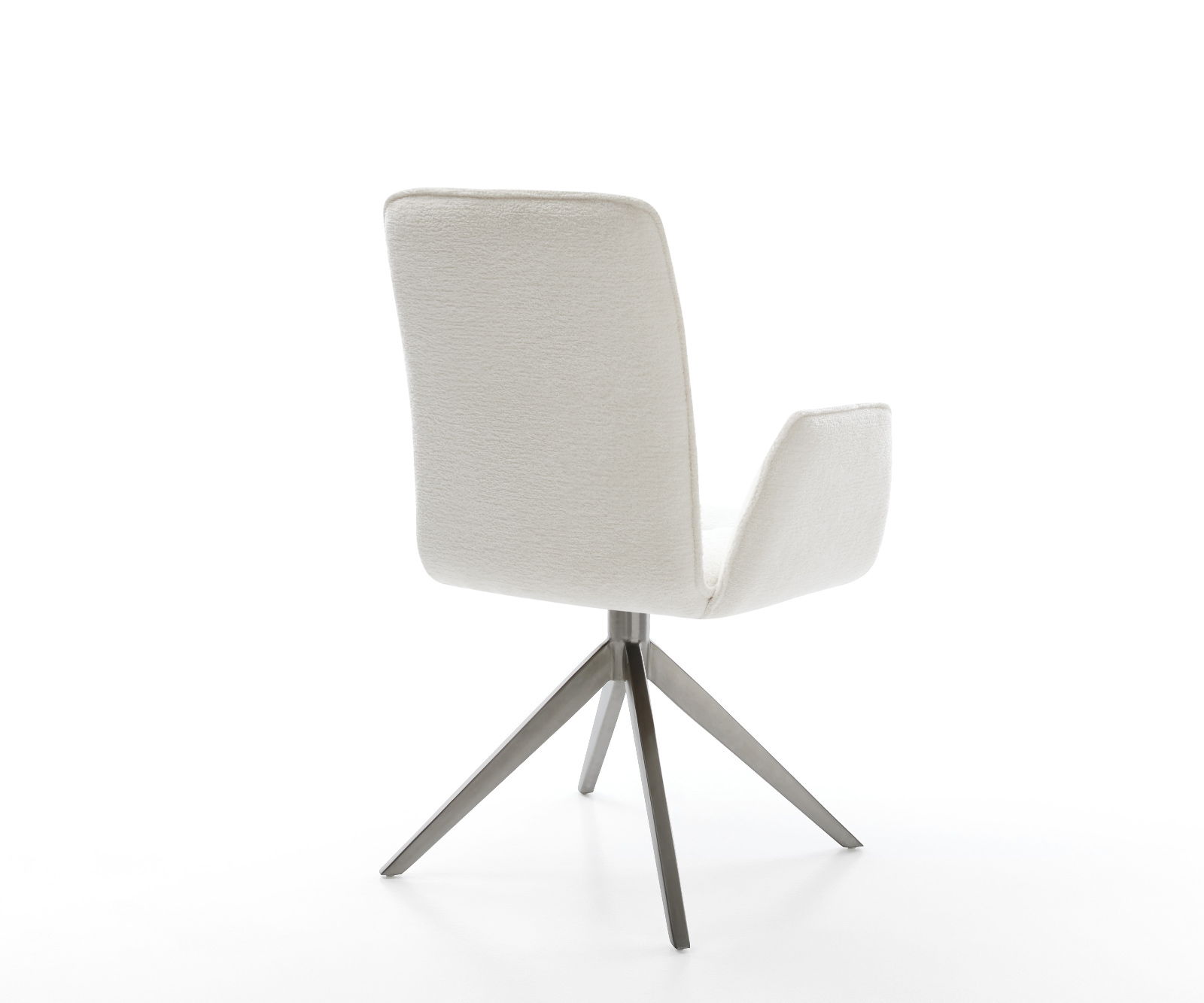 Jídelní židle Vinja-Flex bouclé měkký béžová křížová podnož široká grafitová 360° otočný houpací funkce - Obrázek 5