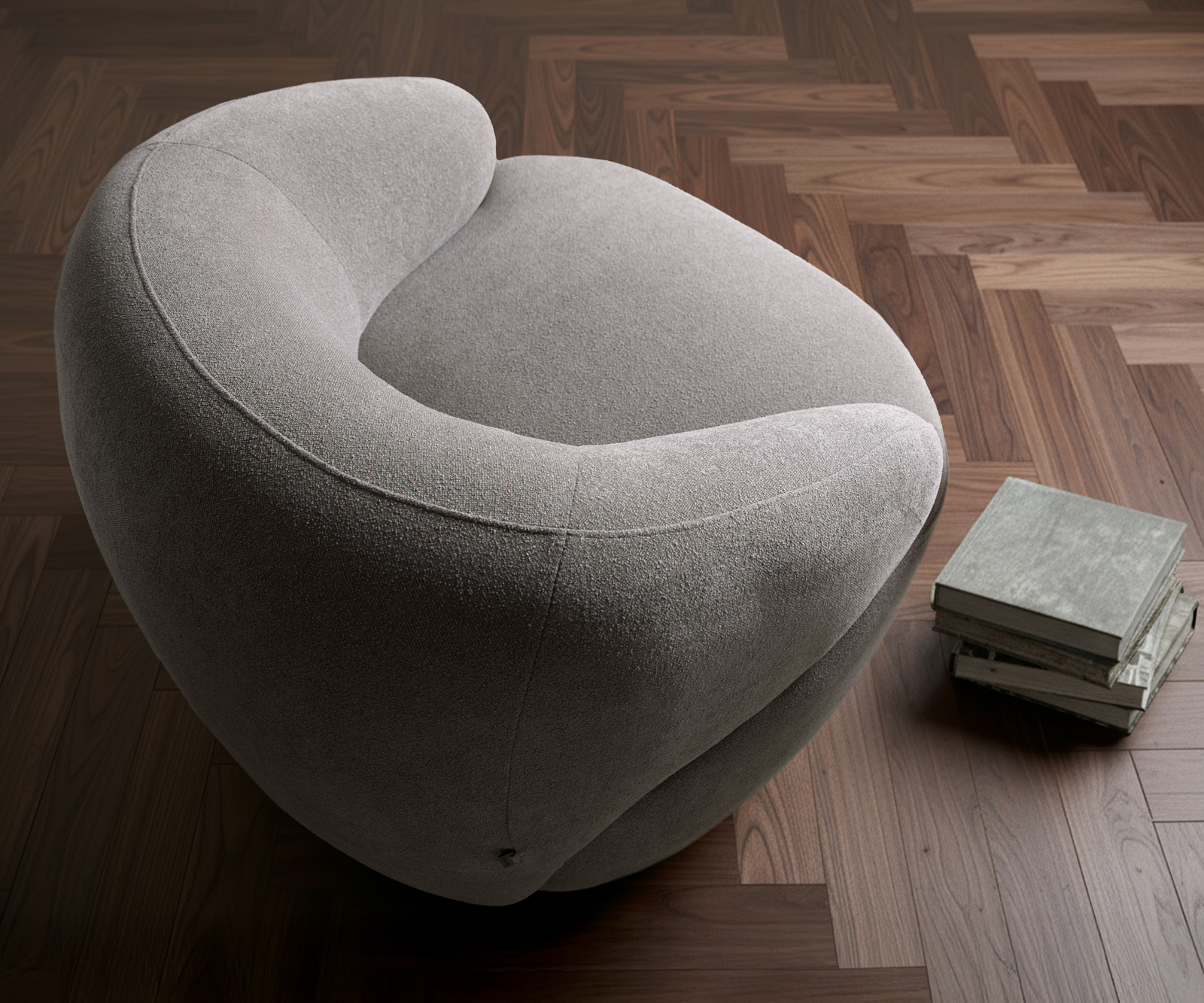 Křeslo Nova 88×88 cm látka Měkký šedá - Obrázek 4